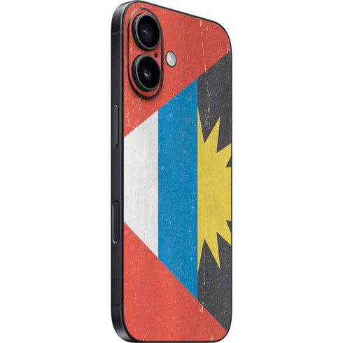 Antigua and Barbuda Flag Distressed iPhone 16 Plus Skin
